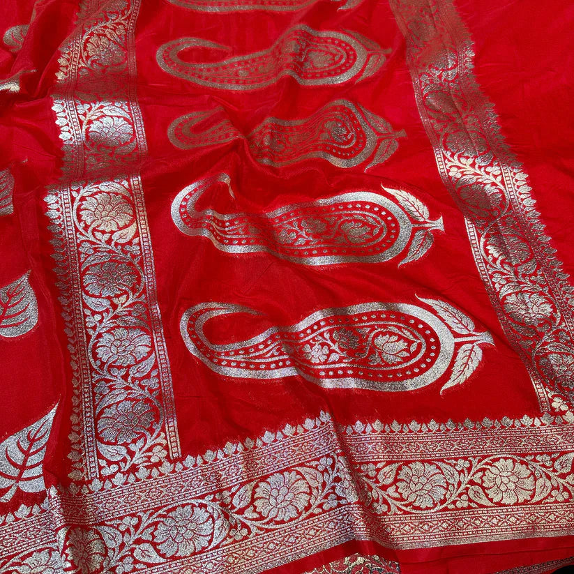 Red Exclusive Katan Silk Saree