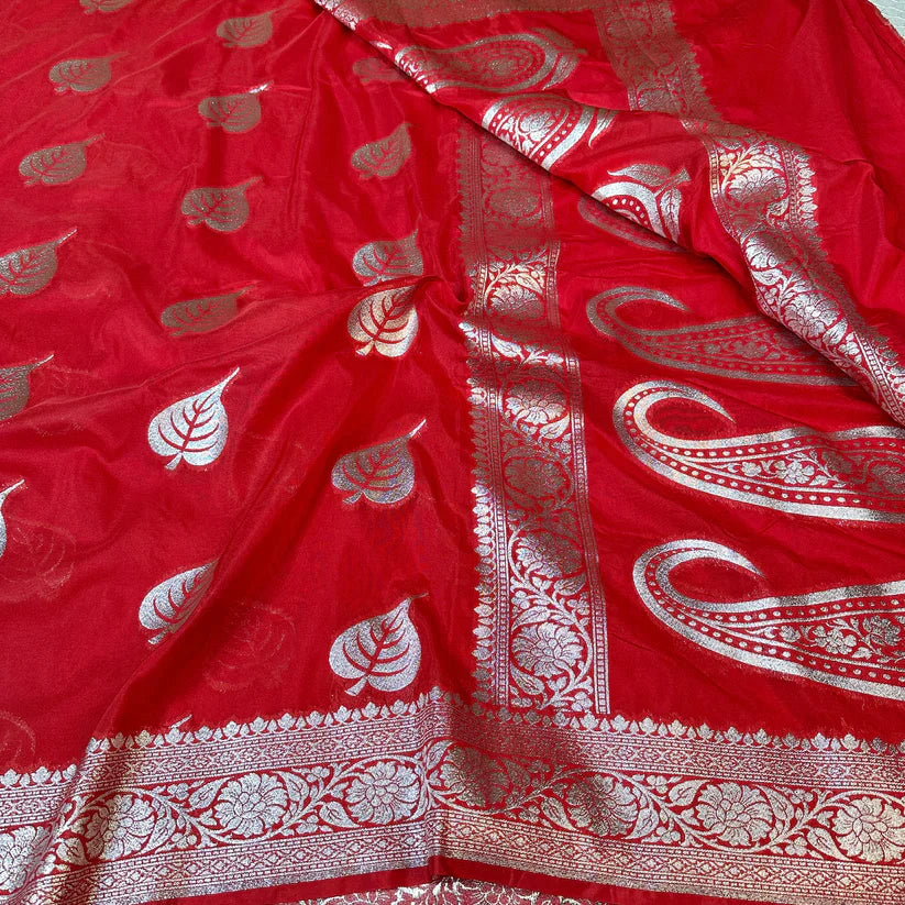 Red Exclusive Katan Silk Saree