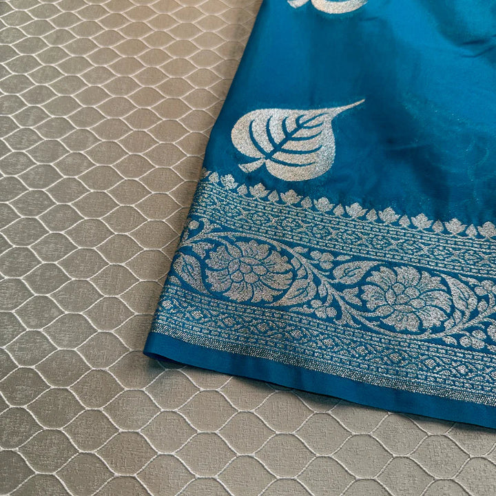 Sky Blue Exclusive Katan Silk Saree