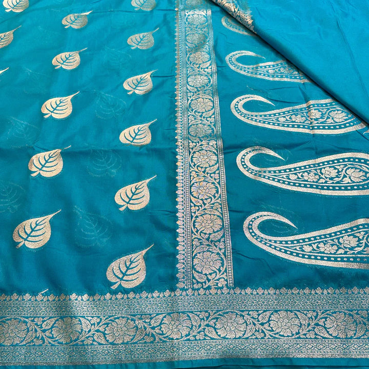 Sky Blue Exclusive Katan Silk Saree