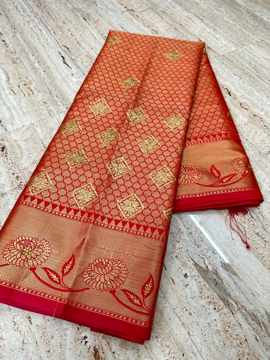 Bright Colour Shade Soft Silk Saree