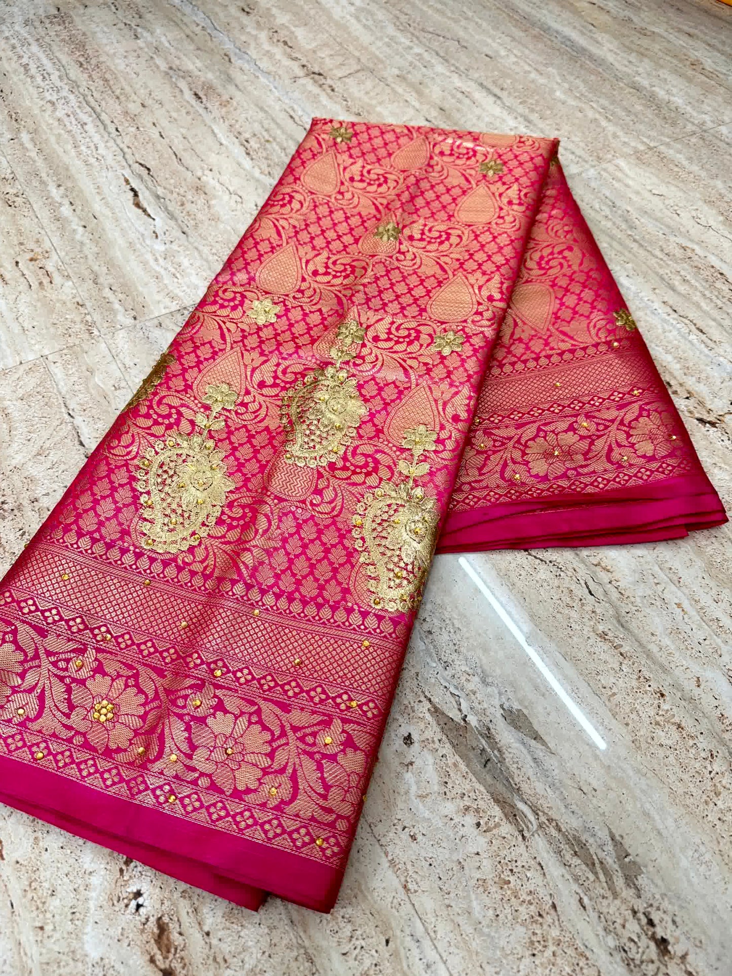 Bright Colour Shade Soft Silk Saree