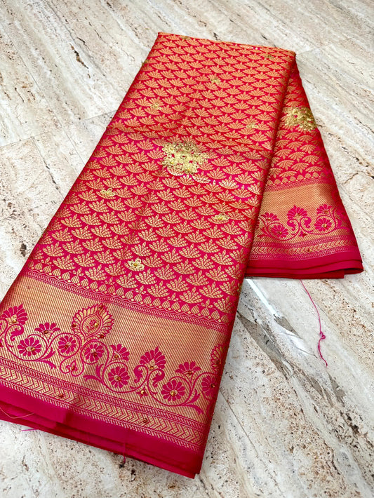 Glamorous Colour Shade Soft Silk Saree