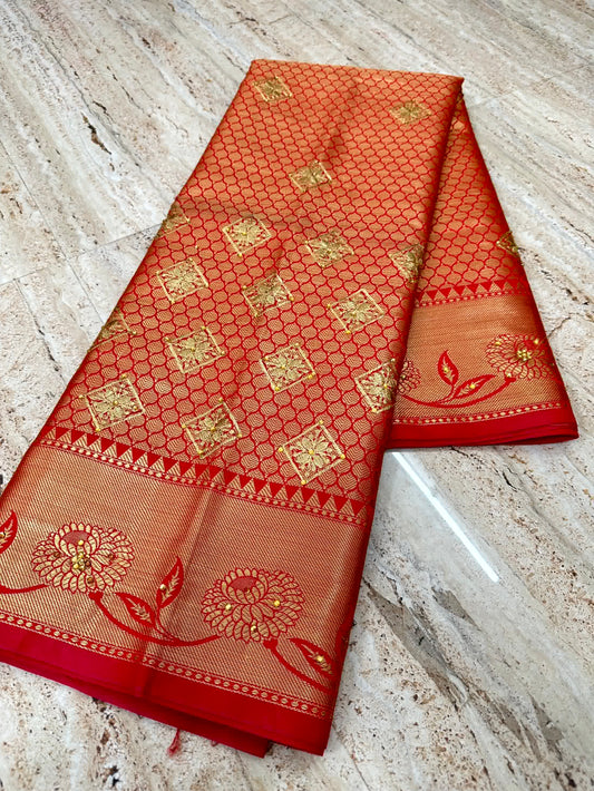 Glamorous Colour Shade Soft Silk Saree