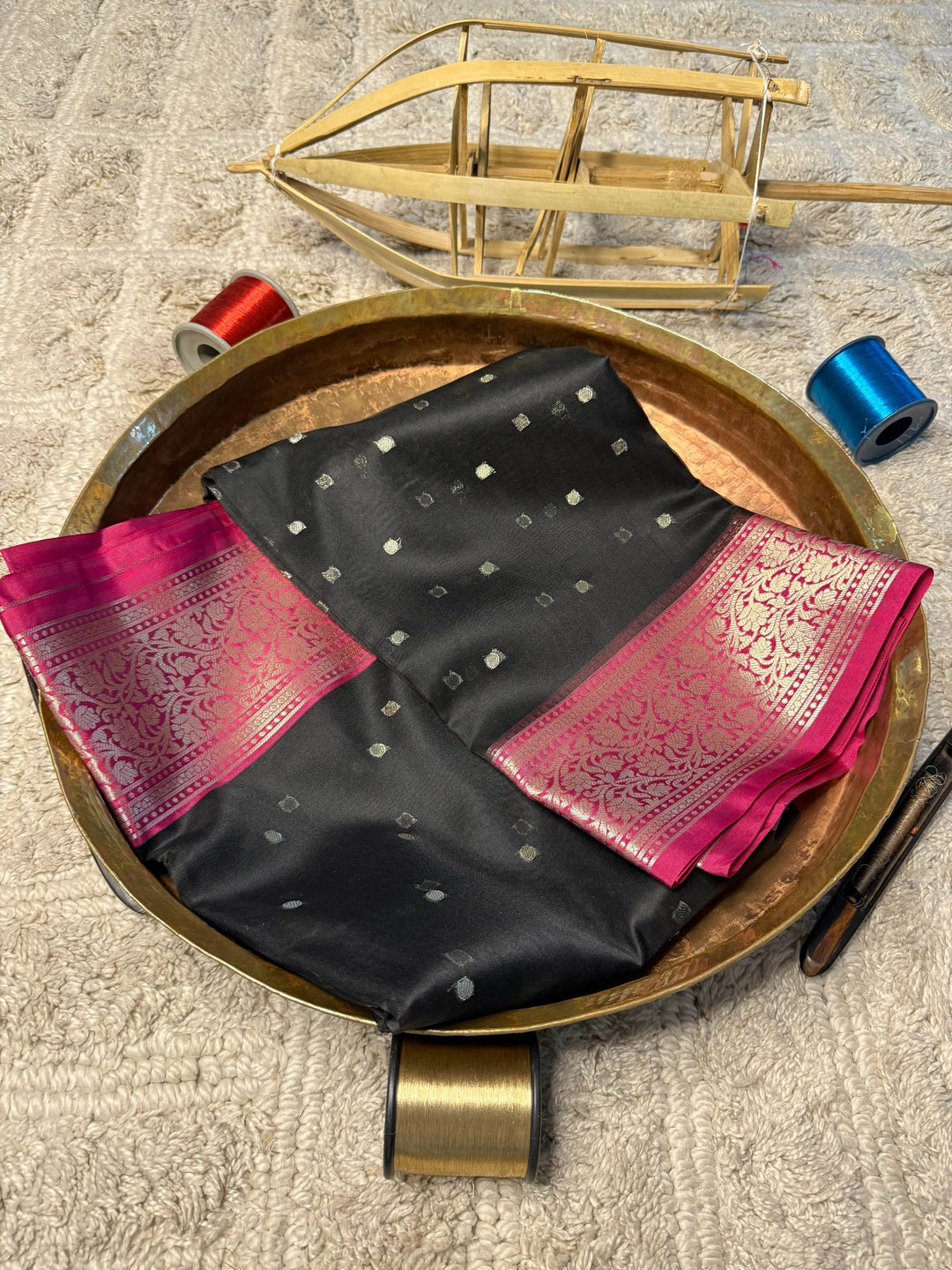 Eccentric zari weave Softsilk Banarasi Saree