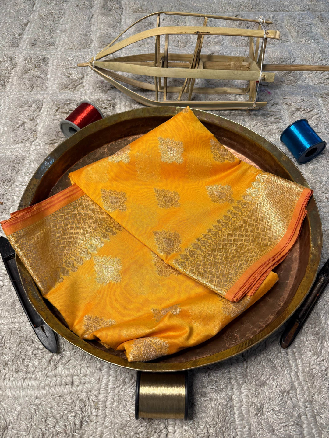 Eccentric zari weave Softsilk Banarasi Saree