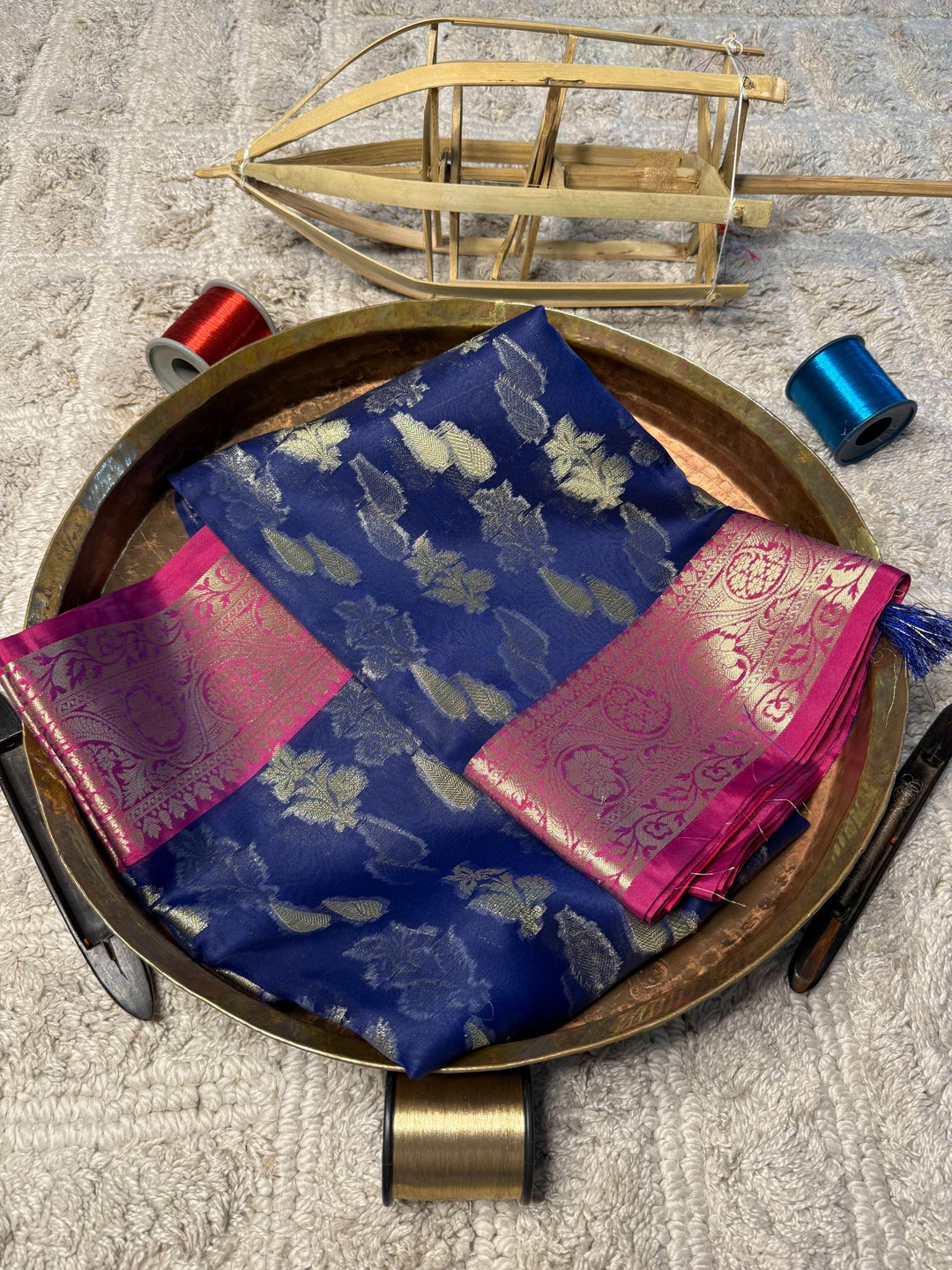 Eccentric zari weave Softsilk Banarasi Saree