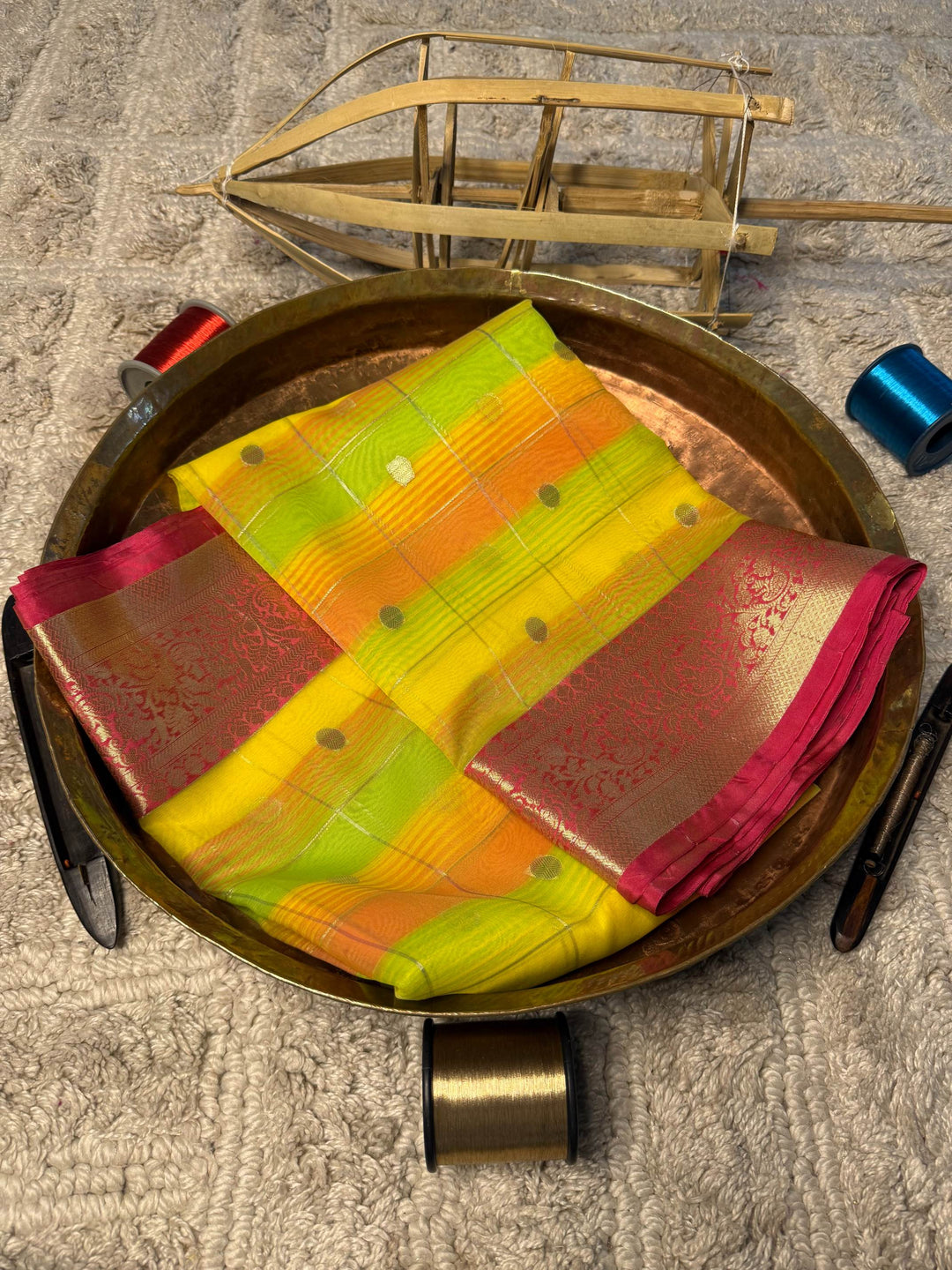 Eccentric zari weave Softsilk Banarasi Saree