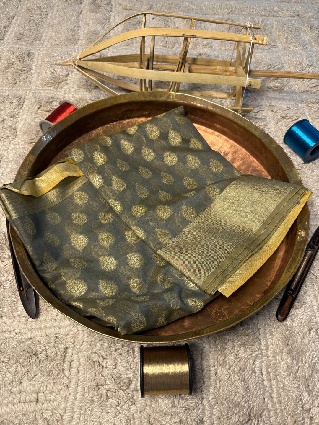 Eccentric zari weave Softsilk Banarasi Saree
