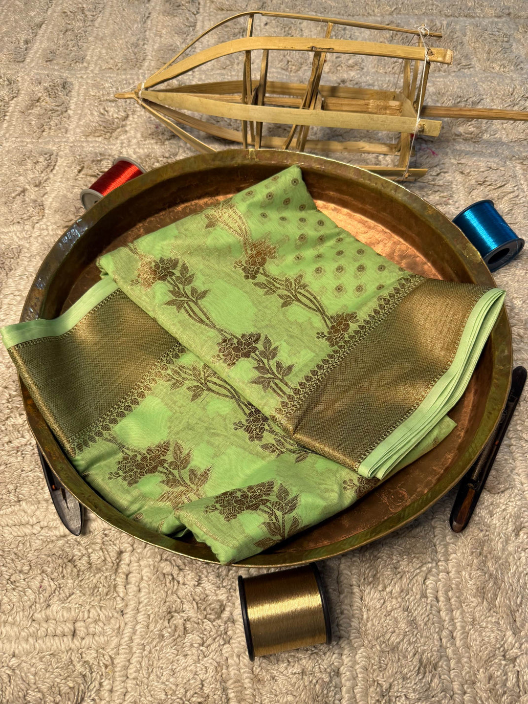 Eccentric zari weave Softsilk Banarasi Saree