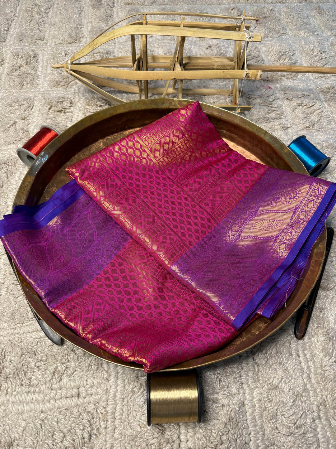 Eccentric zari weave Softsilk Banarasi Saree