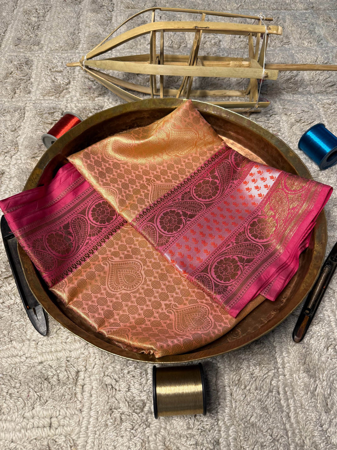 Eccentric zari weave Softsilk Banarasi Saree