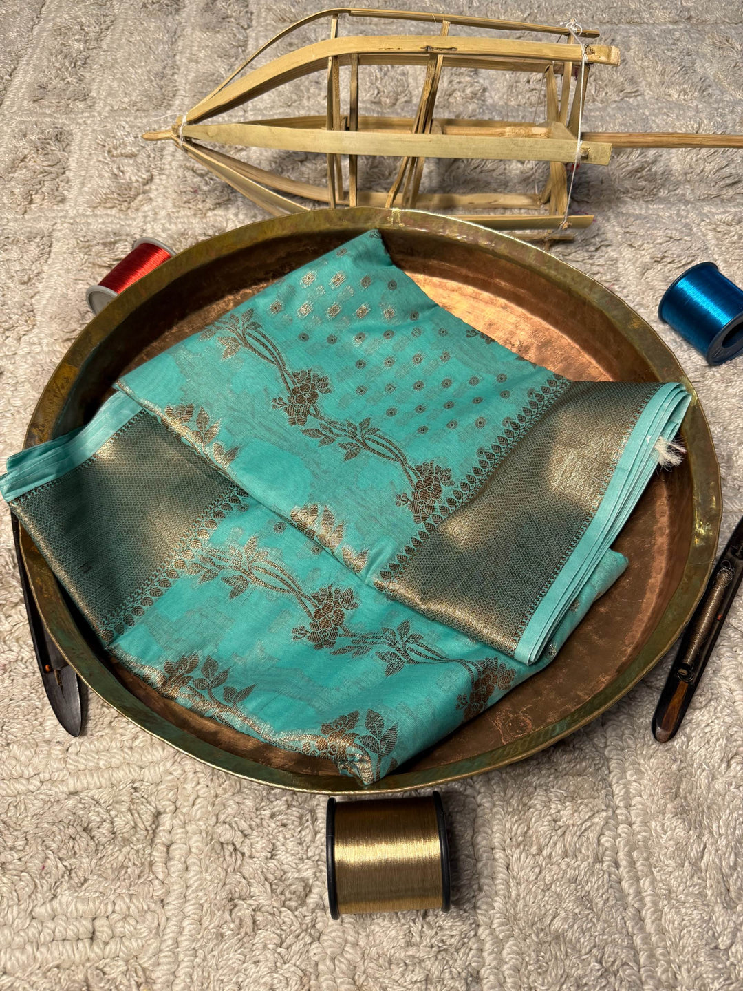 Eccentric zari weave Softsilk Banarasi Saree