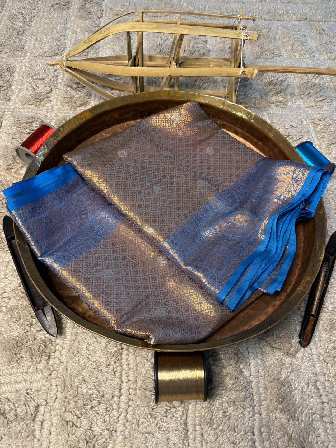 Eccentric zari weave Softsilk Banarasi Saree