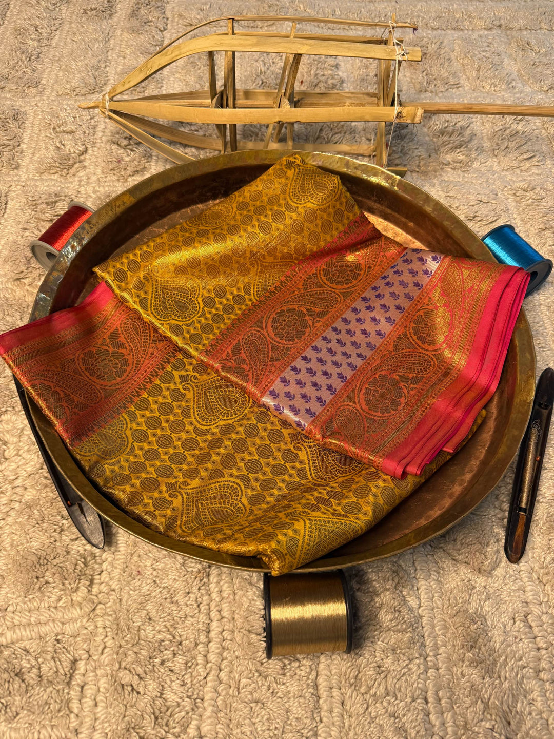 Eccentric zari weave Softsilk Banarasi Saree