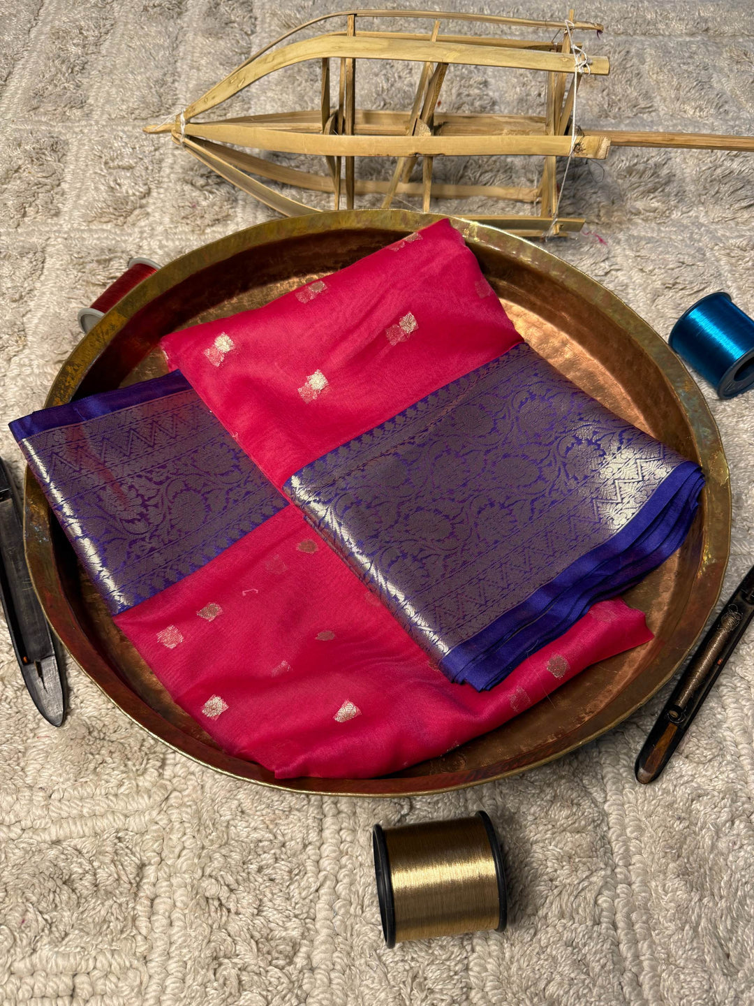 Eccentric zari weave Softsilk Banarasi Saree
