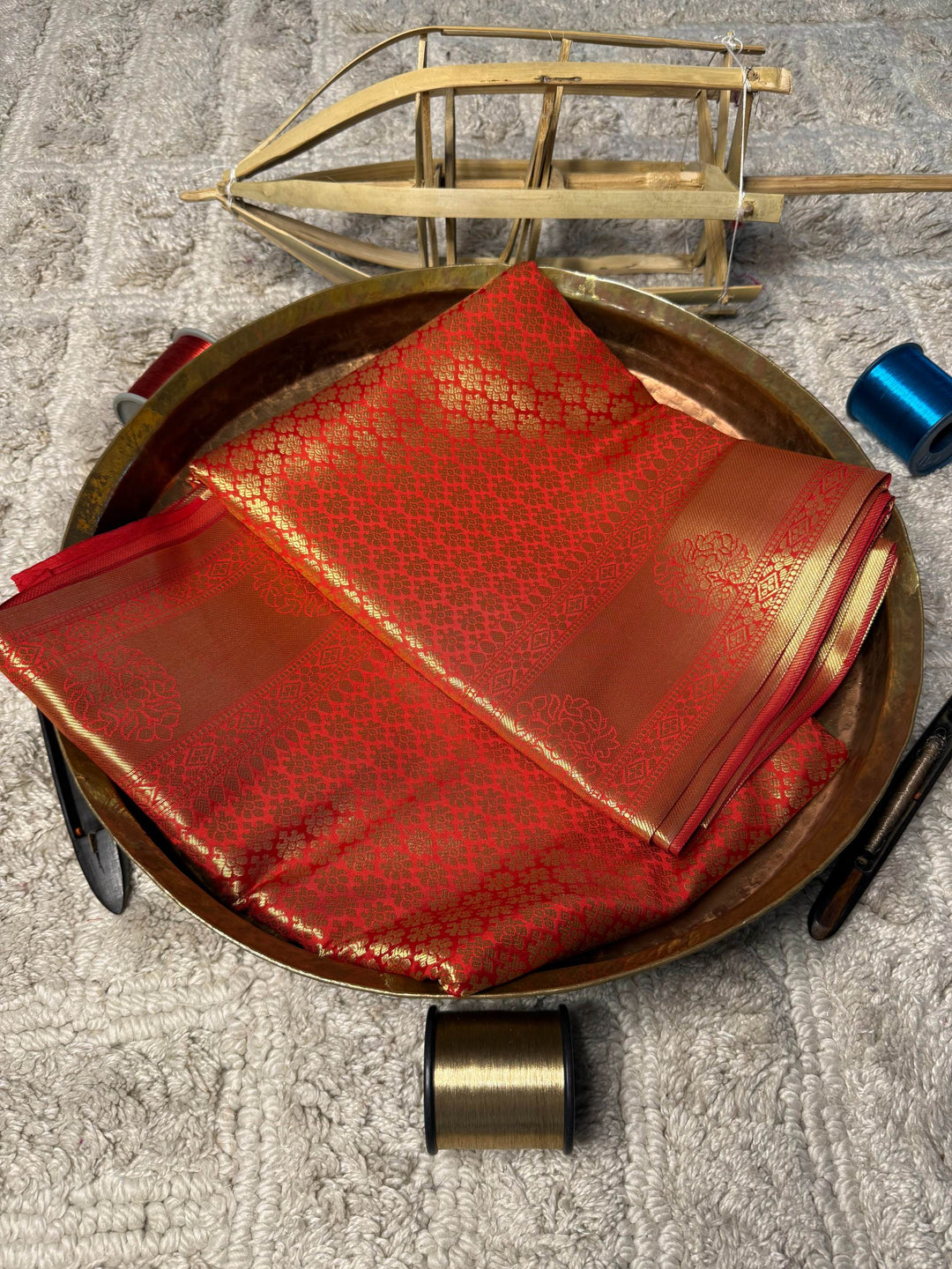 Eccentric zari weave Softsilk Banarasi Saree