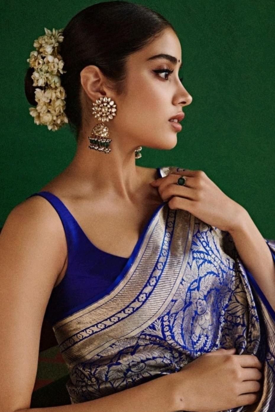 Janhvi Kapoor Inspired Kataan Saree