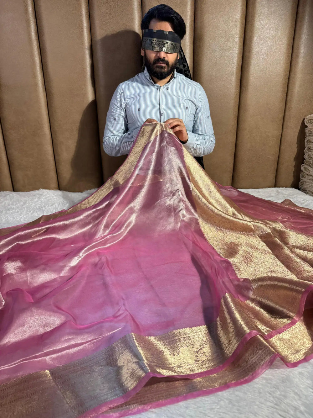 Jhanvi Kapoor Inspired Pure Tissue Silk Banarasi Saree