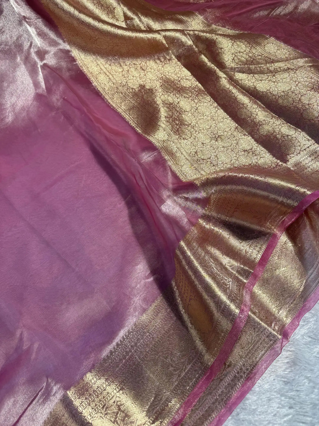 Jhanvi Kapoor Inspired Pure Tissue Silk Banarasi Saree