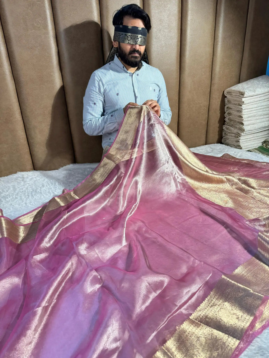Jhanvi Kapoor Inspired Pure Tissue Silk Banarasi Saree