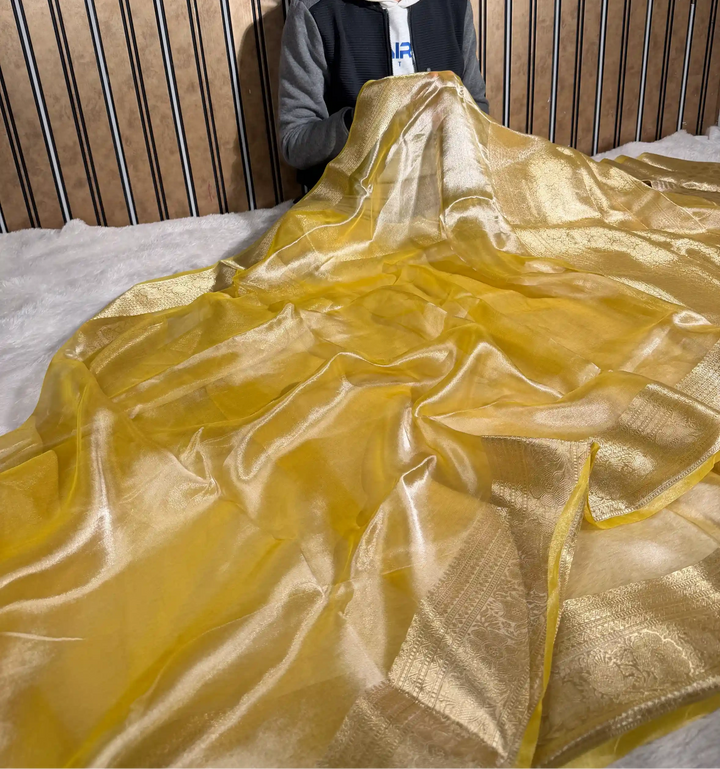 Jhanvi Ma’am Inspired Pure Tissue Silk Banarasi Saree