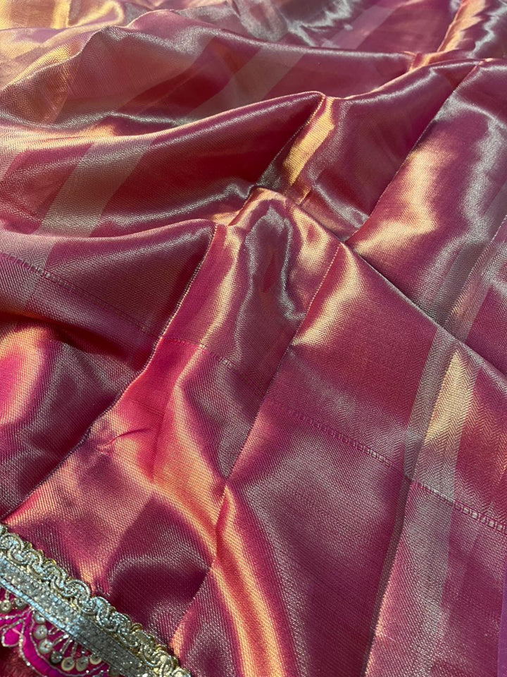 Dual Shaded Kanjivaram Tissue Silk Designer Saree
