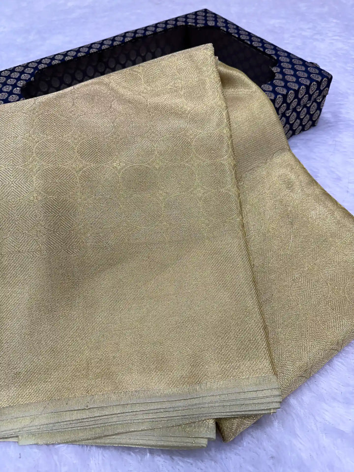Keerthi Suresh inspired kanjivaram tissue saree