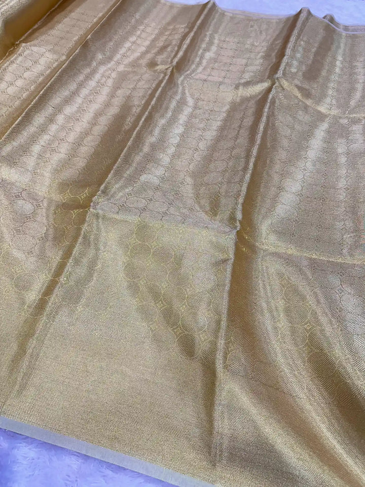 Keerthi Suresh inspired kanjivaram tissue saree