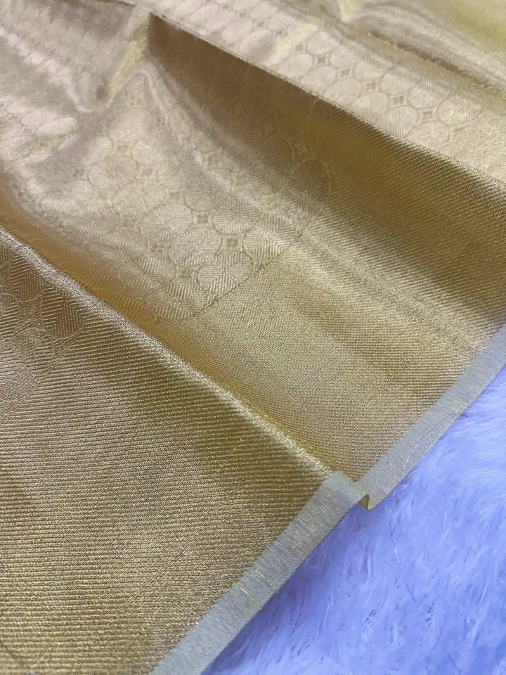 Keerthi Suresh inspired kanjivaram tissue saree