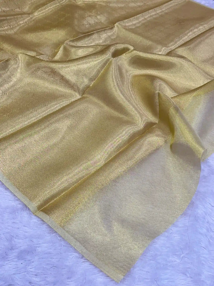 Keerthi Suresh inspired kanjivaram tissue saree