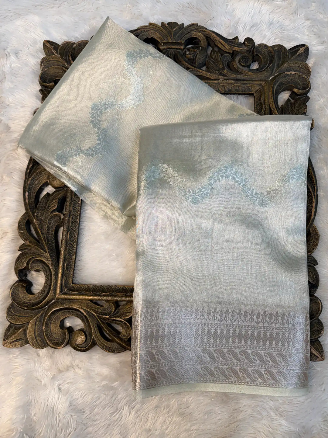 Contemporary Weave Kora Tissue Silk Banarasi Saree