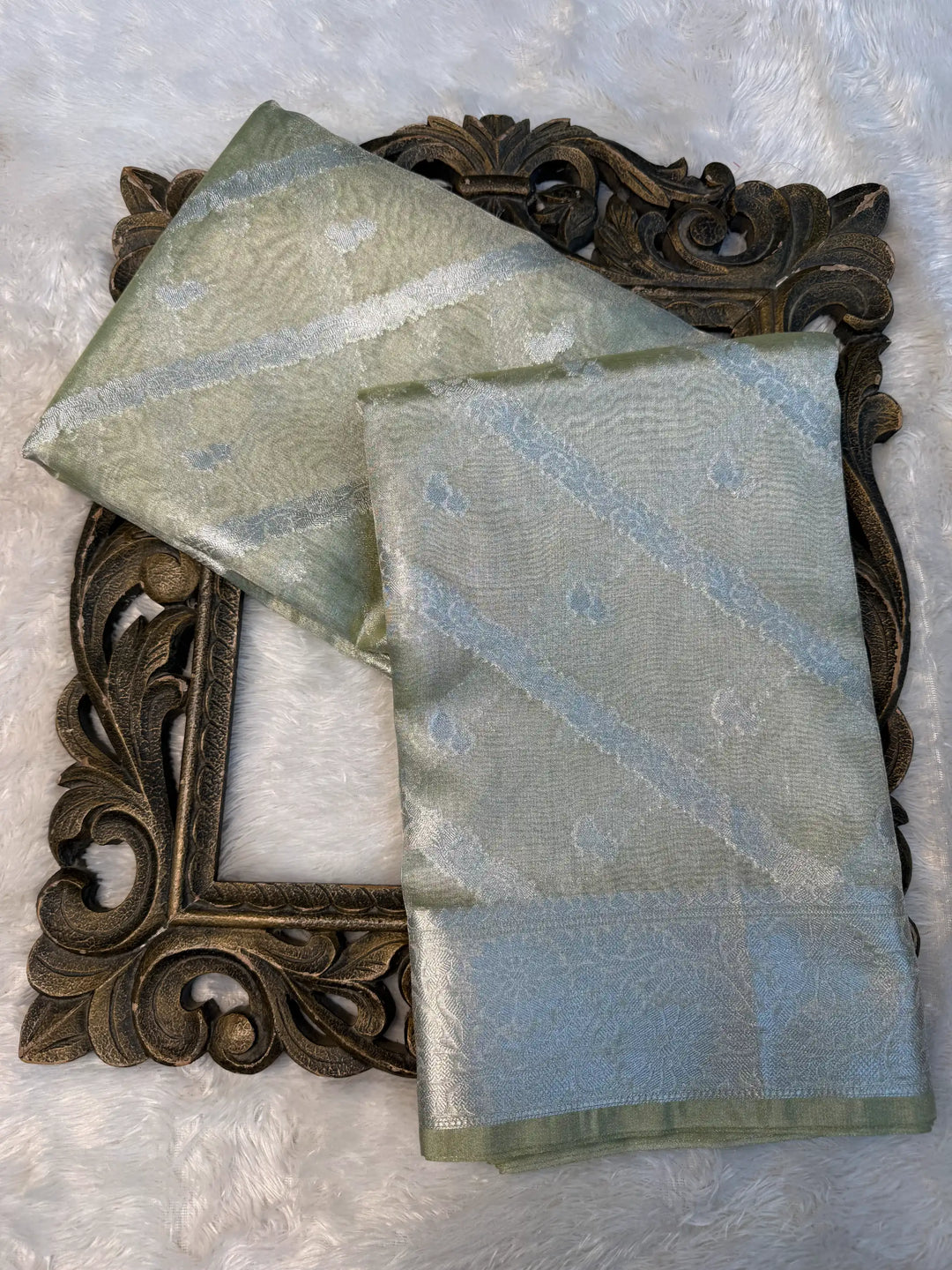 Contemporary Weave Kora Tissue Silk Banarasi Saree