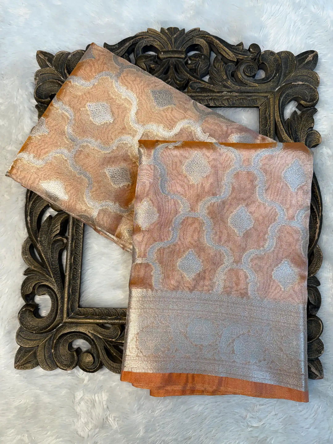 Contemporary Weave Kora Tissue Silk Banarasi Saree