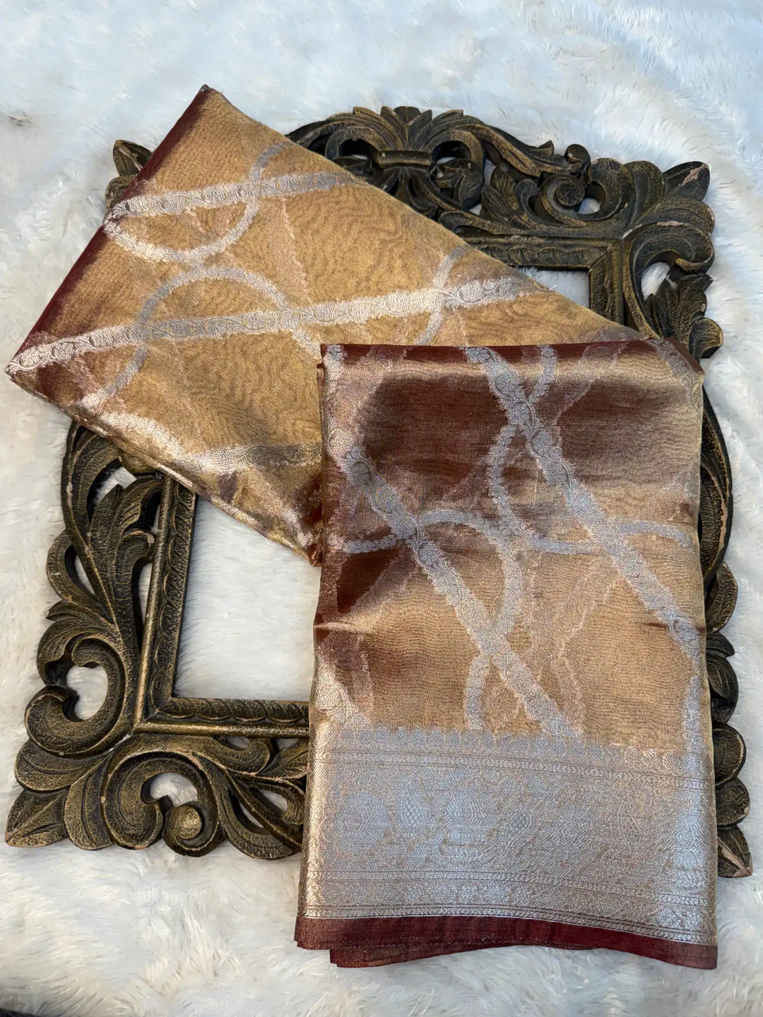 Contemporary Weave Kora Tissue Silk Banarasi Saree