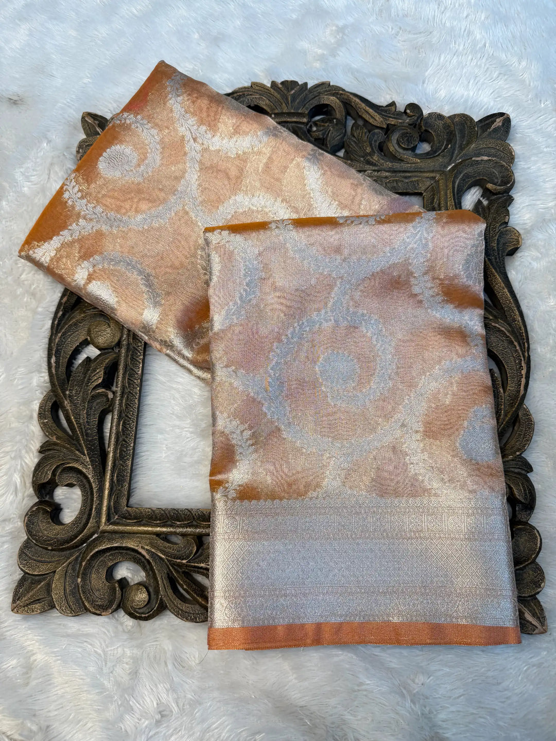Contemporary Weave Kora Tissue Silk Banarasi Saree