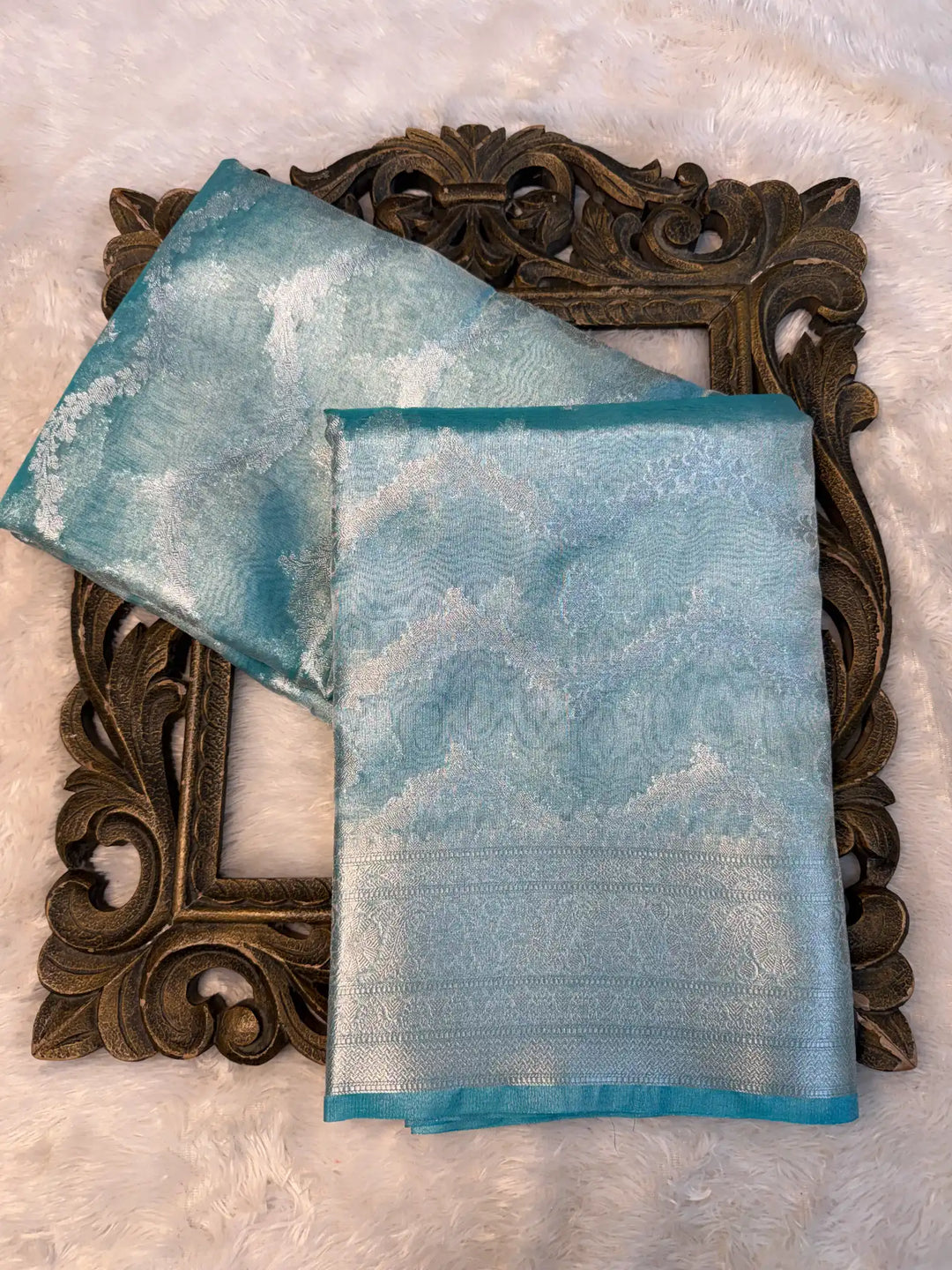 Contemporary Weave Kora Tissue Silk Banarasi Saree