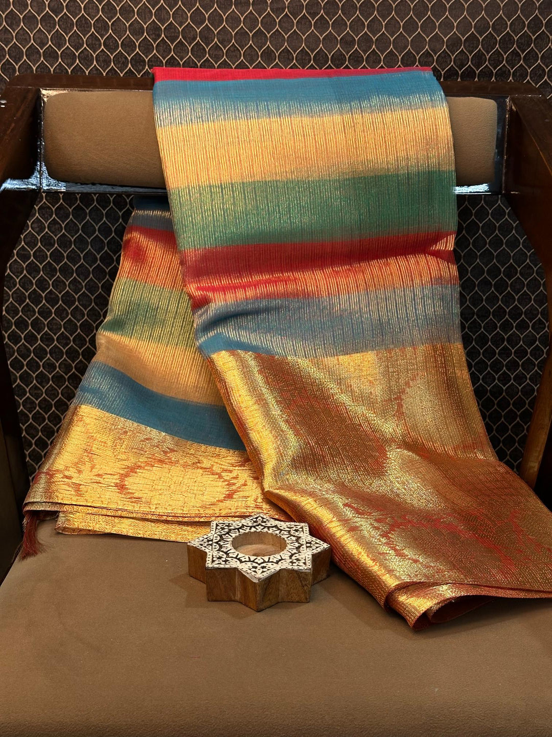 Eccentric zari weave Softsilk Banarasi saree