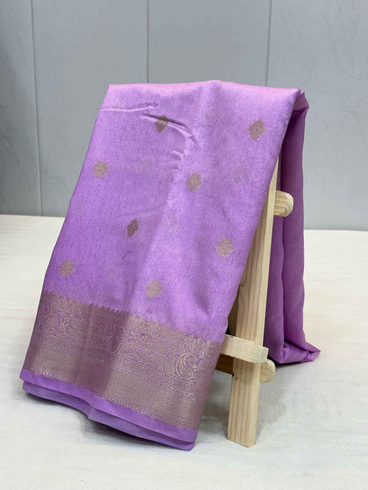 Lavender Chiniya Silk Banarasi Saree 