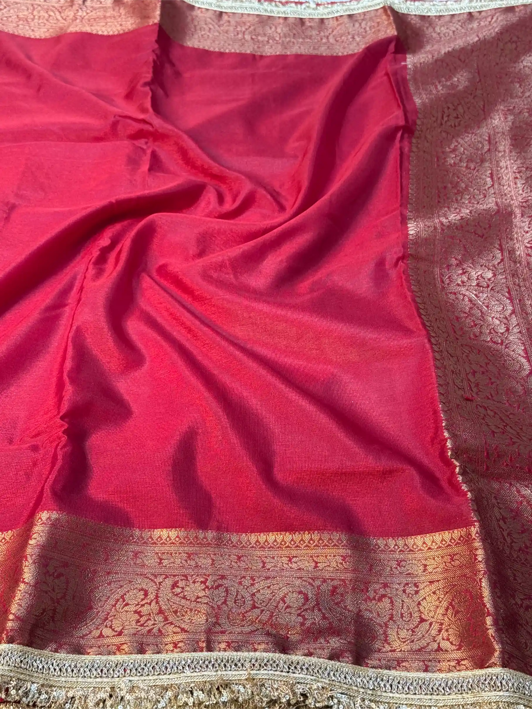 Light Maroon Warm Silk Designer Banarasi Saree