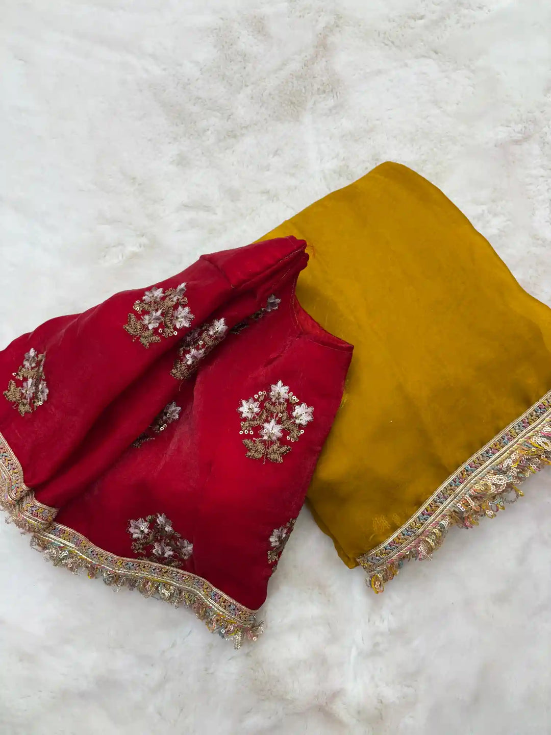 Light Mustard Exclusive Shimmery Mulberry Saree