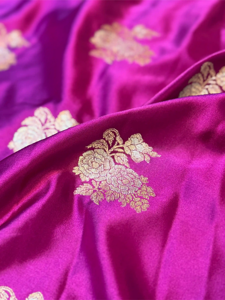 Light Purple Mashru Katan Silk Eccentric Banarasi Saree