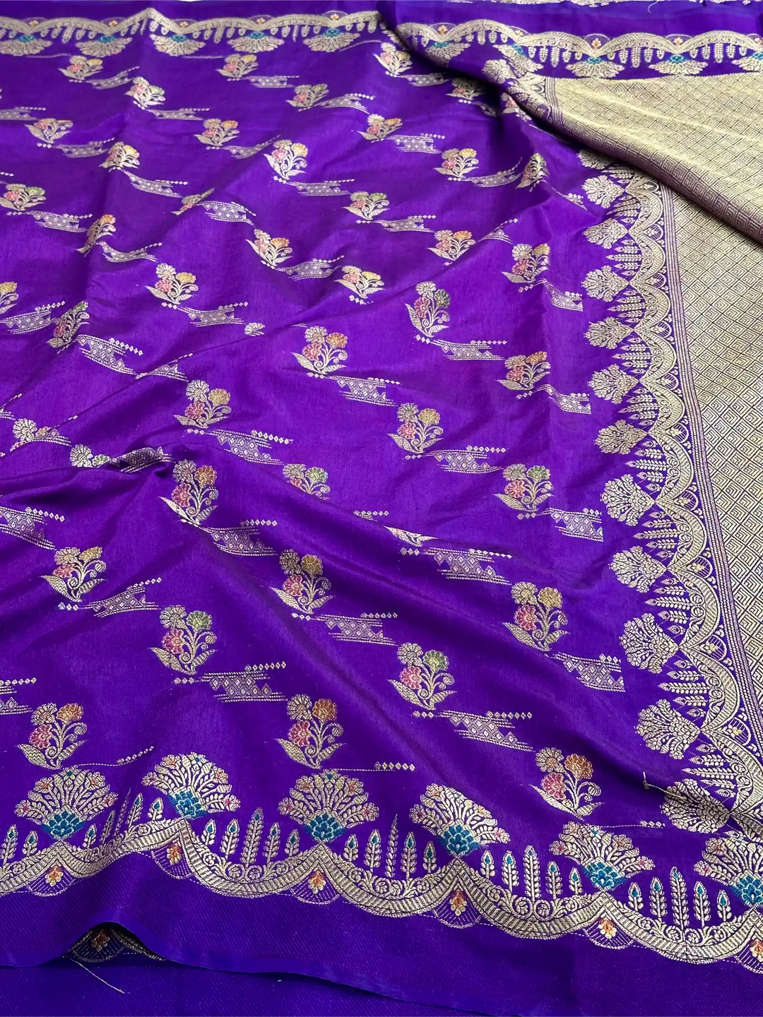 Light Purple Tilfi Meena Warm Silk Banarasi Saree