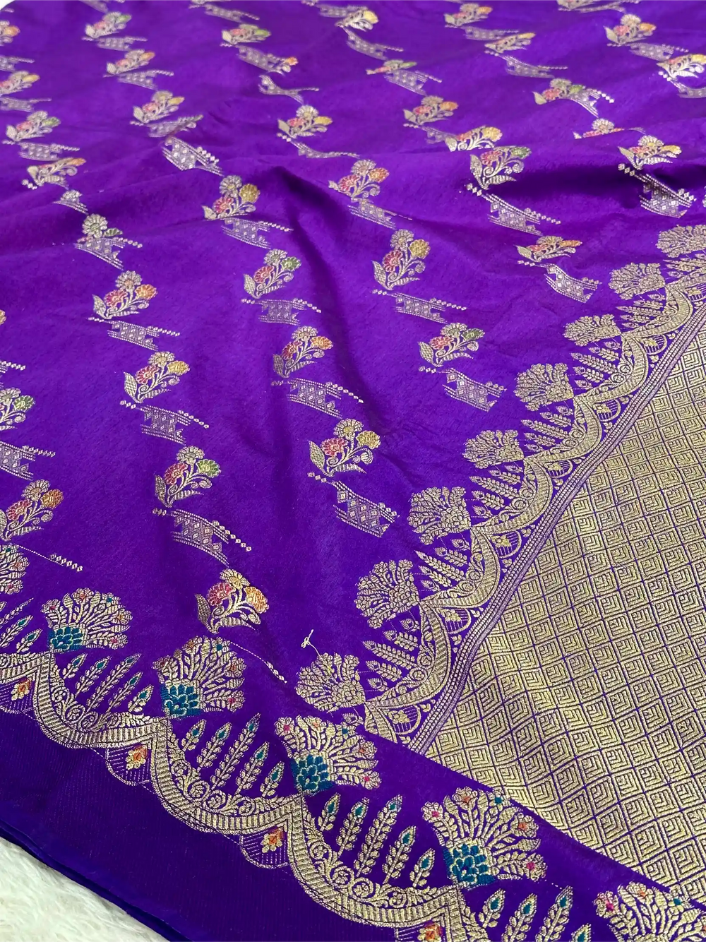 Light Purple Tilfi Meena Warm Silk Banarasi Saree