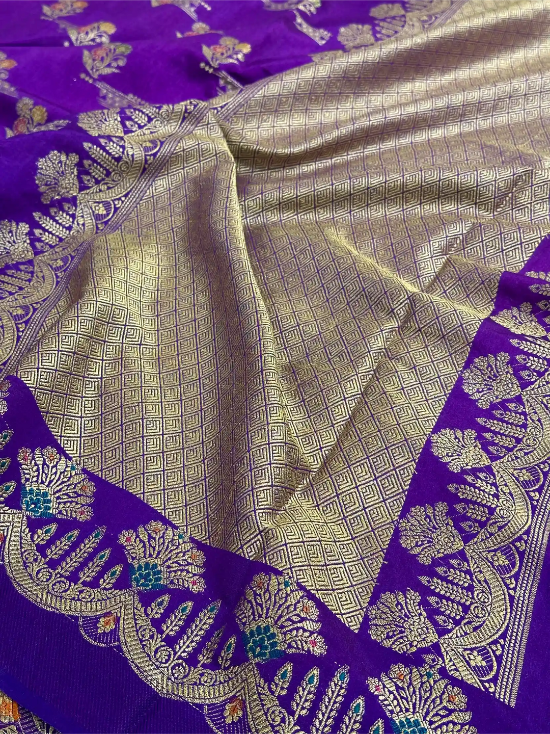 Light Purple Tilfi Meena Warm Silk Banarasi Saree