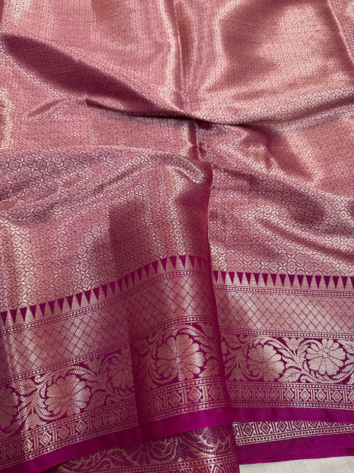 Light Mustard Chiniya Silk Banarasi Saree