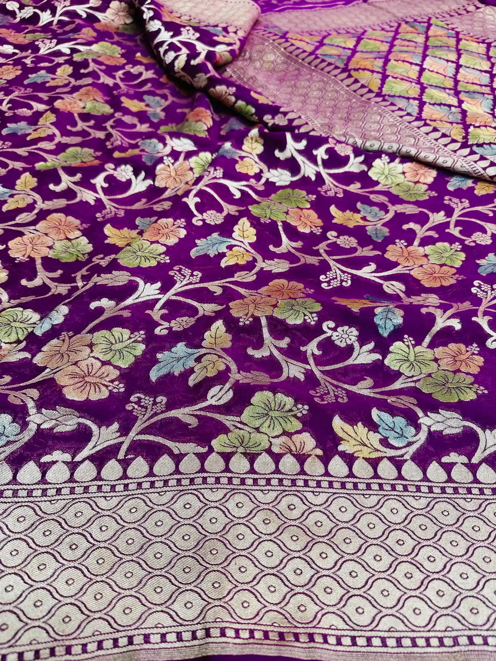 Light Purple Khaddi Georgette Banarasi Saree 