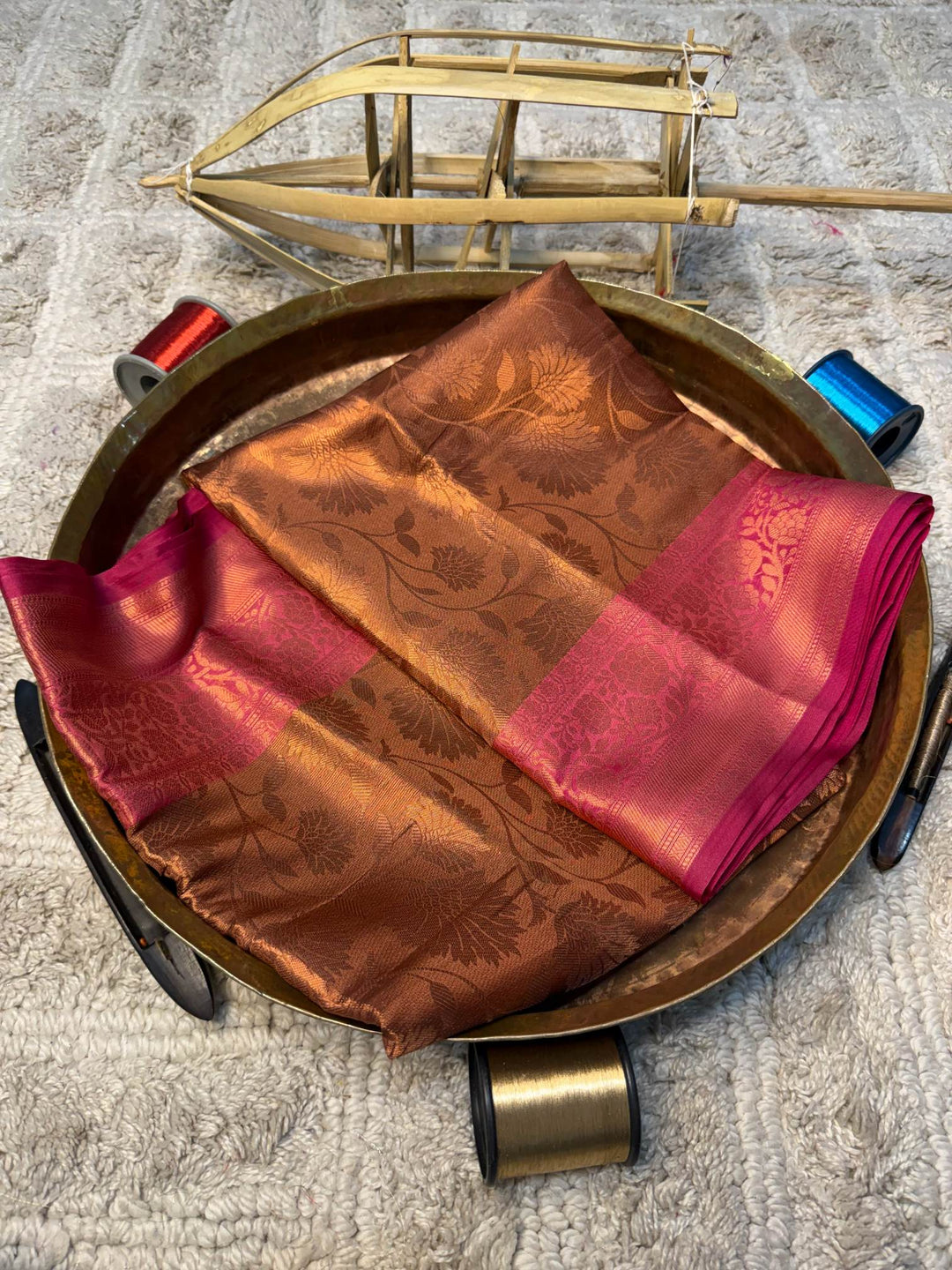 Eccentric zari weave Softsilk Banarasi Saree