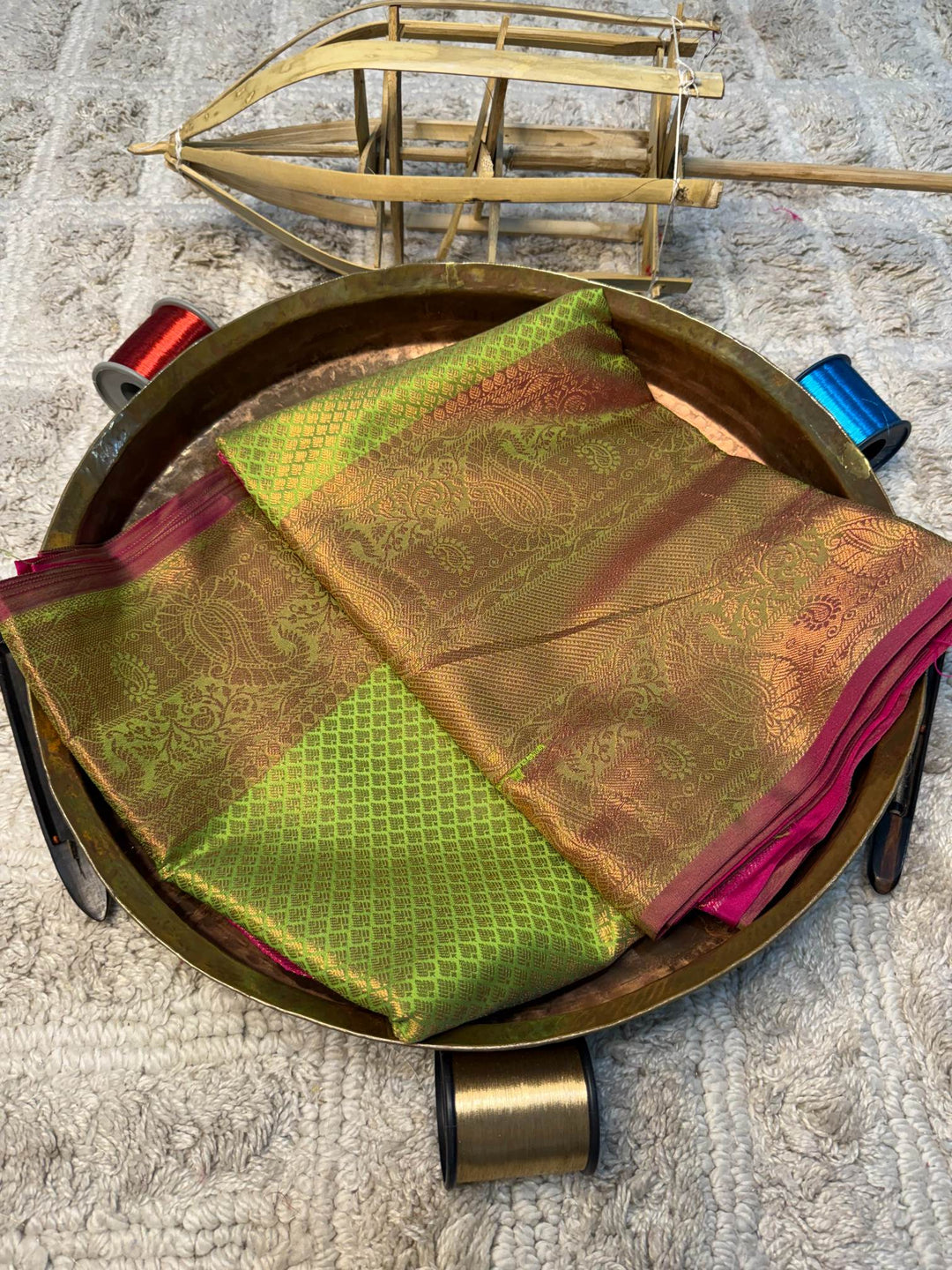 Eccentric zari weave Softsilk Banarasi Saree