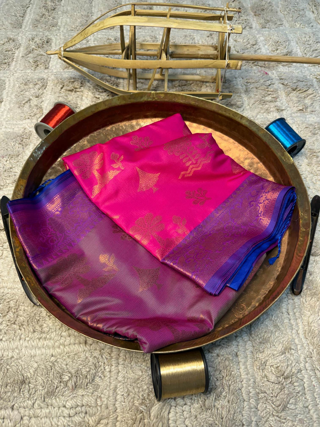 Eccentric zari weave Softsilk Banarasi Saree